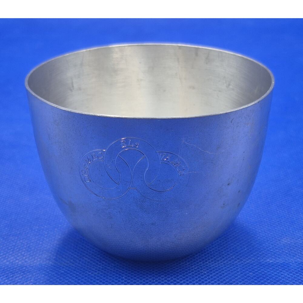 Vintage Jefferson Cup Handmade Polished Pewter Williamsburg Virginia 3.5x2.5"